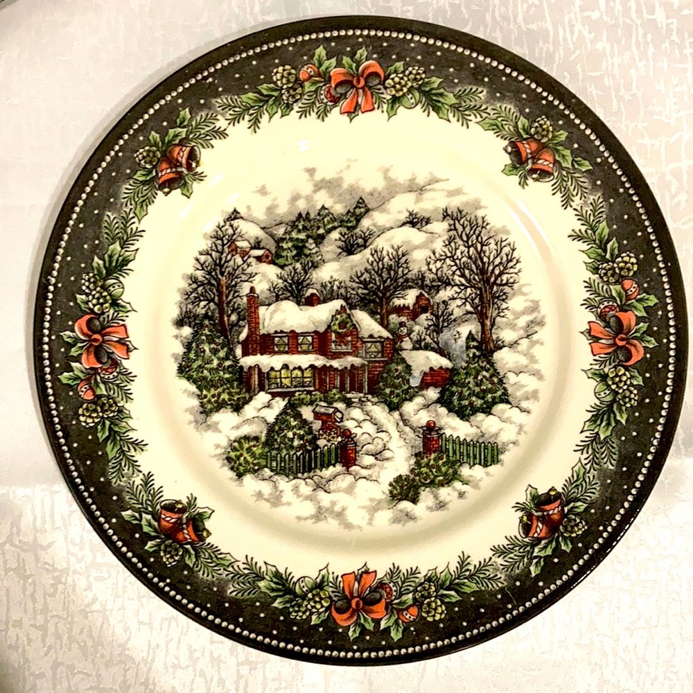 COPY - Royal Stanford Christmas Village dinner plate